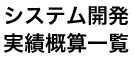 システム開発実績概算一覧